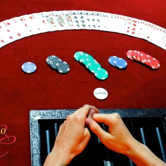 Specialty and exotic casino games set up for a fundraiser event